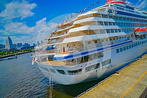 Asuka 2 (a luxury cruise ship anchored in Yokohama)