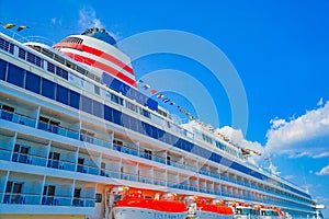 Asuka 2 (a luxury cruise ship anchored in Yokohama)