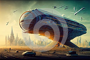 Asuncion, AsunciÃ³n, Paraguay Futuristic Cityscape. Generative AI. photo