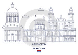 Asuncion Linear City Skyline, Paraguay photo