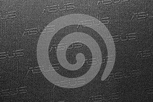 ASUS logo embossed pattern black paper