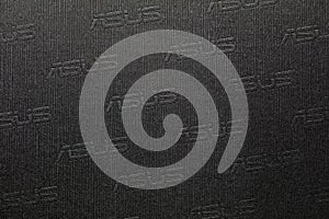 ASUS logo embossed pattern black paper
