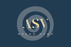 ASV abstract letter logo design