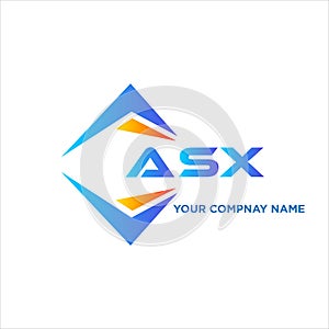 ASX abstract technology logo design on white background. ASX creative initials photo
