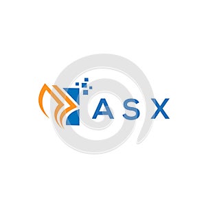 ASX credit repair accounting logo design on white background. ASX creative initials Growth graph letter logo concept. ASX business photo