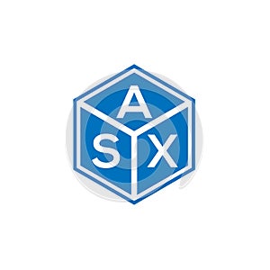 ASX letter logo design on black background. ASX creative initials letter logo concept. ASX letter design photo