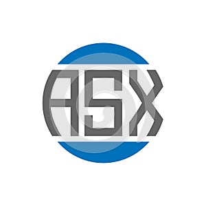 ASX letter logo design on white background. ASX creative initials circle logo concept. ASX letter design photo