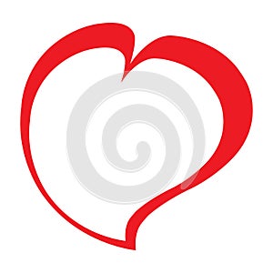 Asymetrical heart icon