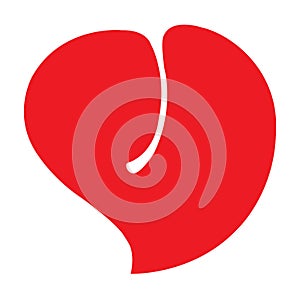 Asymetrical heart icon