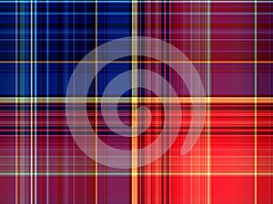 Asymmetric blue and red plaid background