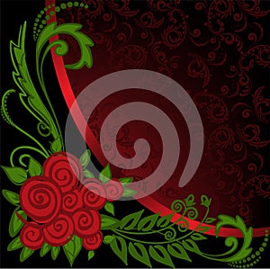 Asymmetrical black and red background photo