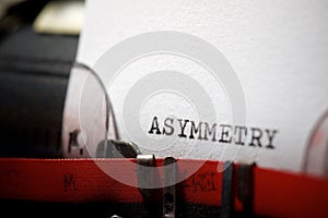 Asymmetry concept view