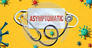 Asymptomatic theme with mask and stethoscope