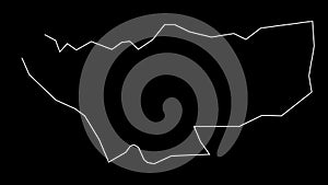 Asyut Egypt governorate map outline animation