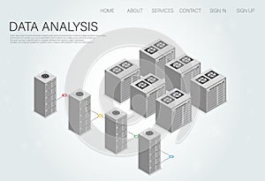 Big data background vector illustration. Data. Flat icon. Data flow vector illustration. D