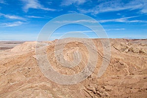 Atacama desert arid flat land an mountains