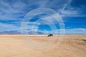 Atacama desert arid landscape and jeep tour