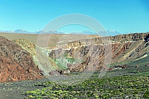 The Valle del Arcoiris rainbow valley in Atacama Desert, Chile photo