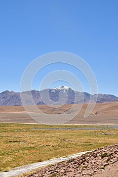 Atacama desert laguna salar panorama Andes chile south america