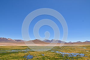 Atacama desert laguna salar panorama Andes chile south america