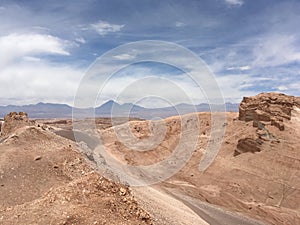 Atacama Desert Landscape in Valle de La Luna (Moon Valley) Chile