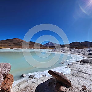 Lagunas Altiplanicas, Atacama desert Chile. photo