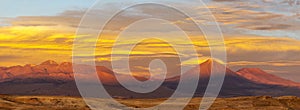 Atacama Desert Panorama at Sunset, Chile