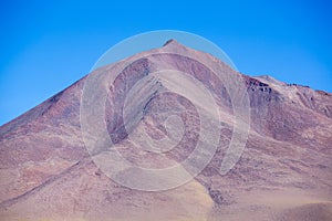 Atacama Mountain with blue sky in Eduardo Avaroa Park