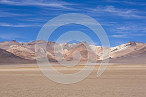 Atacama Mountain with blue sky in Eduardo Avaroa Park photo