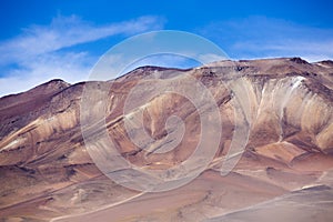 Atacama Mountain with blue sky in Eduardo Avaroa Park photo