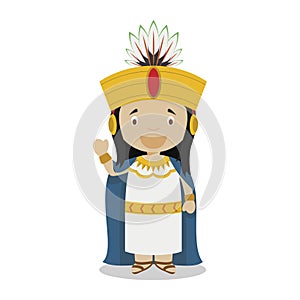 Atahualpa cartoon character. Vector Illustration. photo