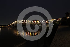 Atal Bridge Is A Pedestrian Truss Bridge At Sabarmati Riverfront