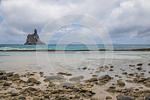 Atalaia Beach and Morro do Frade on Background - Fernando de Noronha, Pernambuco, Brazil