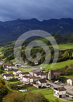 Atallu in the Araitz valley with the Maioak in the background, Navarra