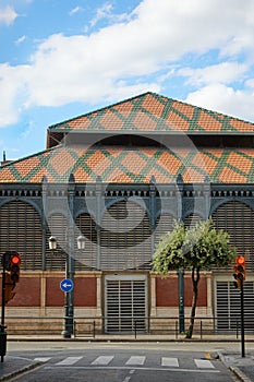 Atarazanas Market in Malaga center. Exterior view from the street photo