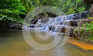 Atas Pelangi Waterfall in Pahang, Malaysia