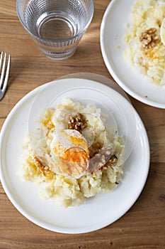 The Atascaburras o brandada is a dish typical of Spanish cuisine made with cod photo