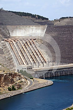 Ataturk dam on Euphrates River