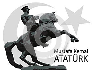 Ataturk is the greatest leader of the Turkish nation. photo