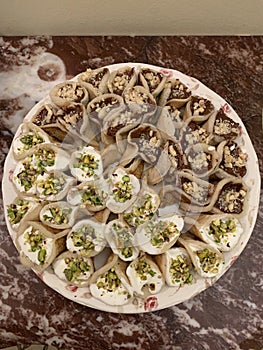 Atayef dessert  at Ramadan.