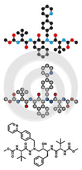 Atazanavir HIV drug (protease inhibitor class) molecule photo