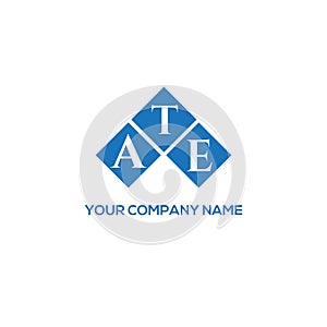 ATE letter logo design on white background. ATE creative initials letter logo concept. ATE letter design