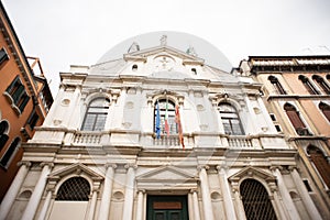 The Ateneo Veneto di Scienze, Lettere ed Arti. Facade of Building in Venice
