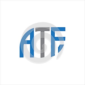 ATF letter logo design on white background.ATF creative initials letter logo concept.ATF letter design photo