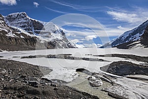 Athabasca Glacier in Canadian Rockies