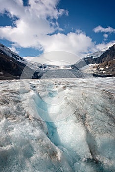 Athabasca glacier in Columbia Icefield, Jasper National park, Rocky Mountains, Alberta Canada