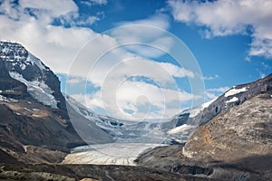 Athabasca glacier in Columbia Icefield, Jasper National park, Rocky Mountains, Alberta Canada