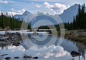 Athabasca River, Jasper National Park, Rocky Mountains, Alberta, Canada