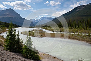 Athabasca River, Jasper National Park, Rocky Mountains, Alberta, Canada