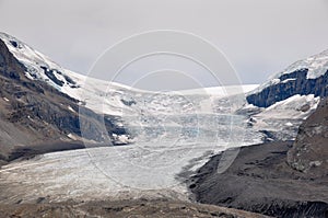 Athabaska Glacier on Icefield Parkway in all it's splendeur, Alb photo